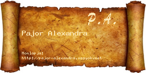 Pajor Alexandra névjegykártya