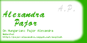 alexandra pajor business card